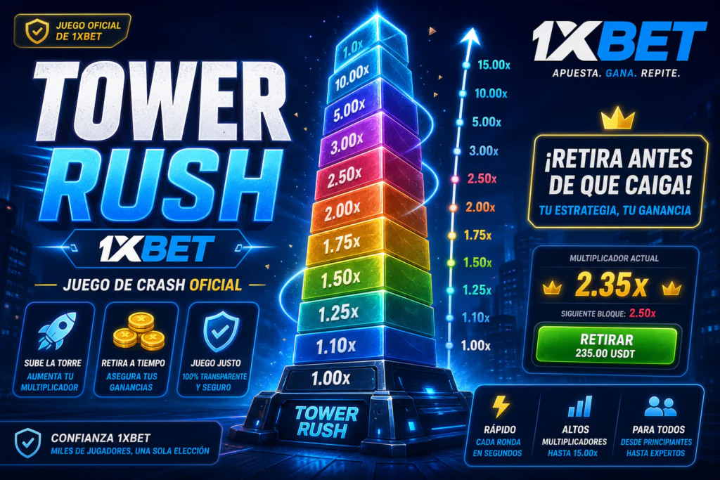 Tower Rush 1xBet